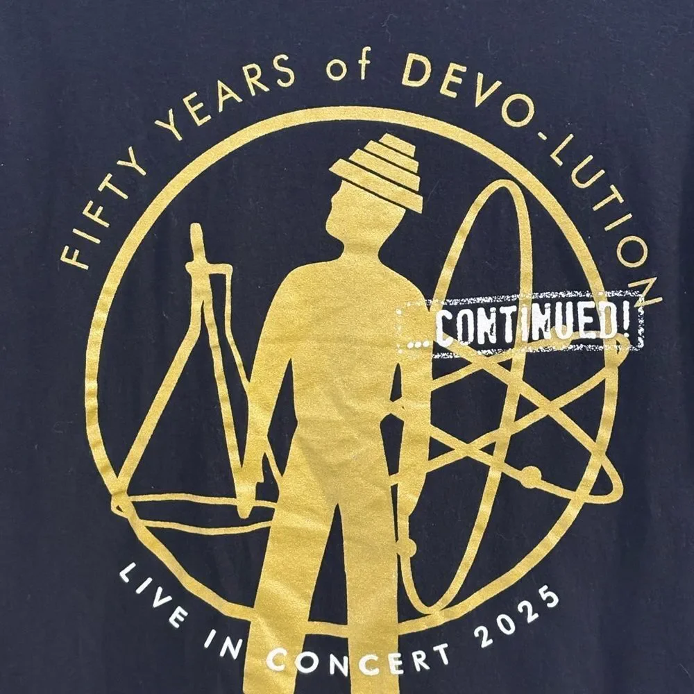 Devo Black Concert Tee with Gold Graphic - Picture 4 of 7